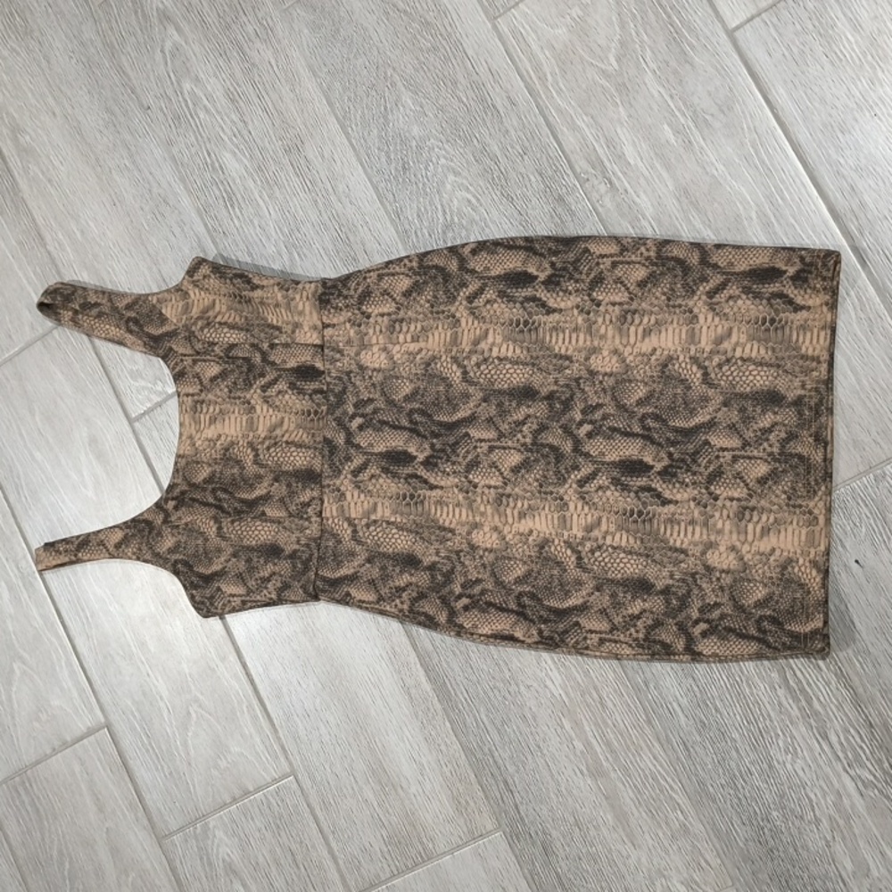 Snake Print Bodycon Dress